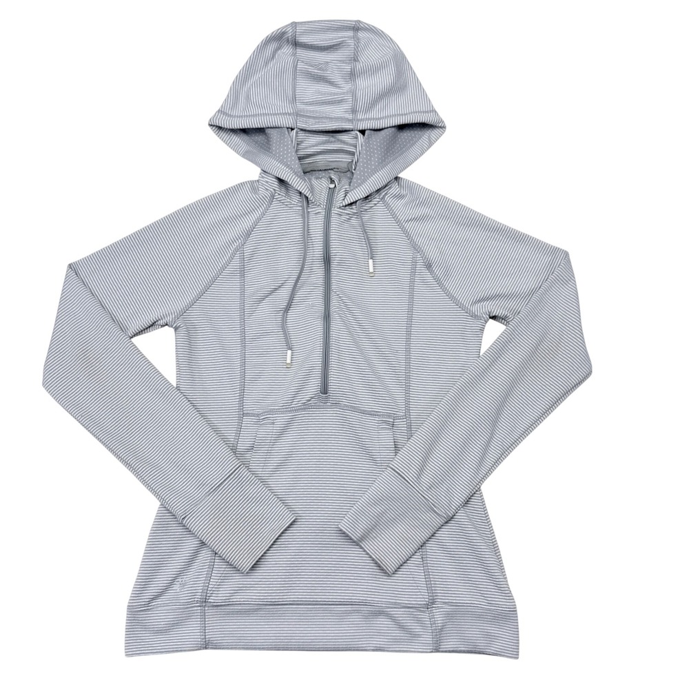 Athleta Heavenly Hail Hoodie Sweatshirt Womens Size XXS Gray Athleisure Active